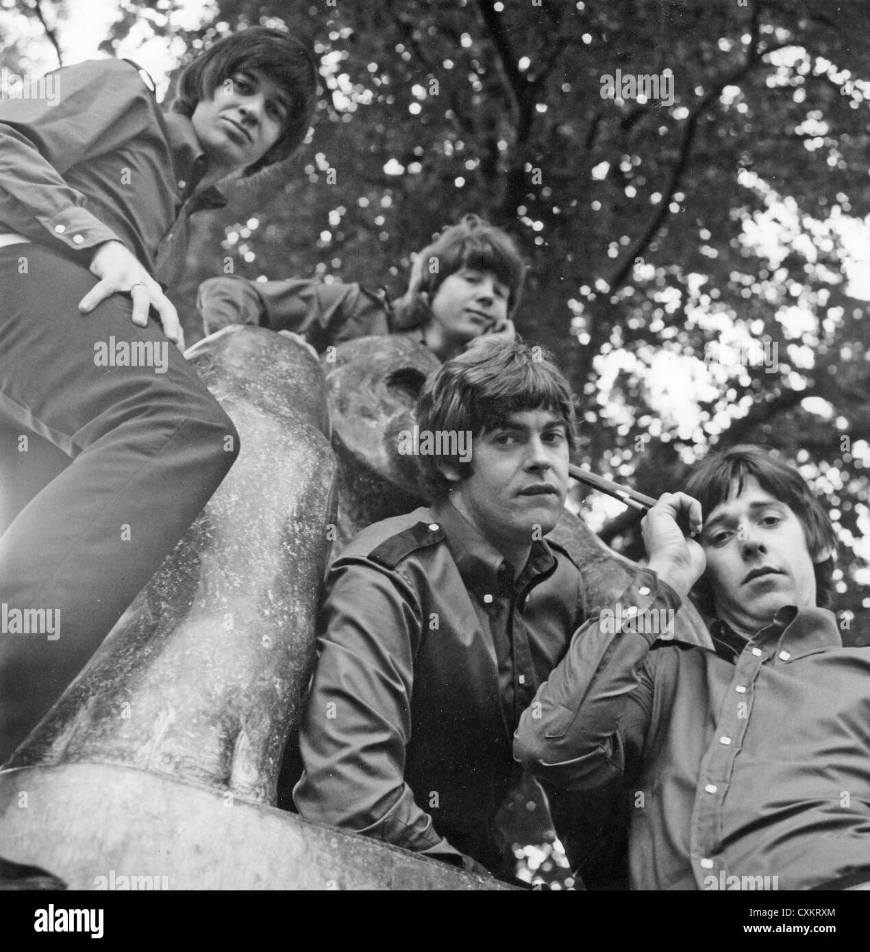 THE CREATION UK pop group in 1967 from l: Jack Jones, Bob Garner. Kenny Pickett, Eddie Phillips Stock Photo