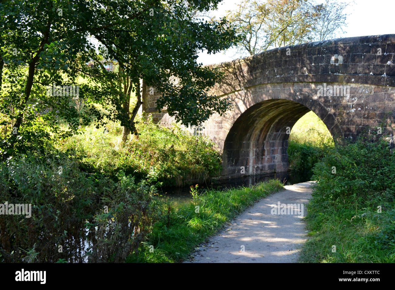 Canal bridge, Cromford Derbyshire Stock Photo
