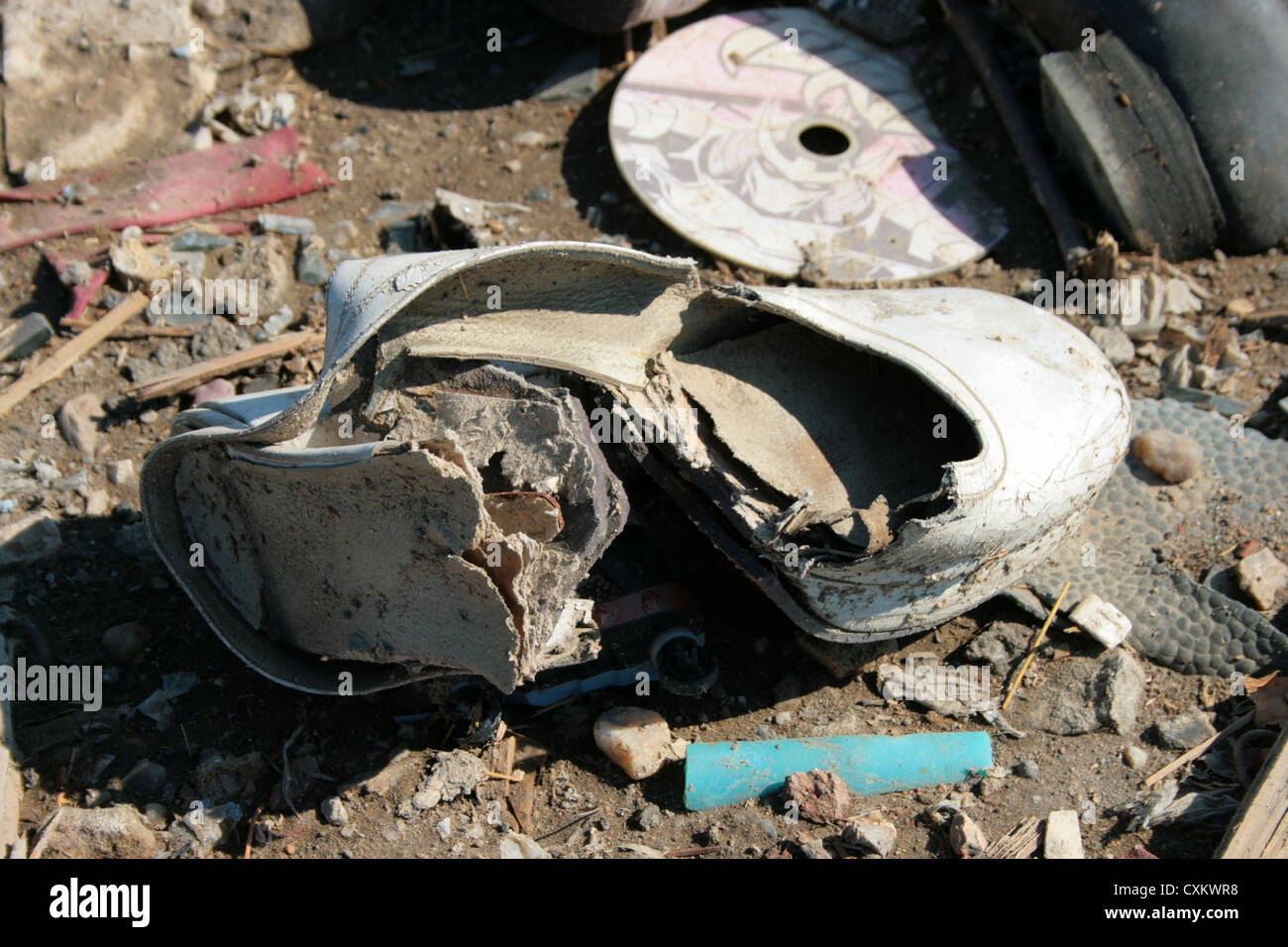 Damaged shoe Stock Photo Alamy