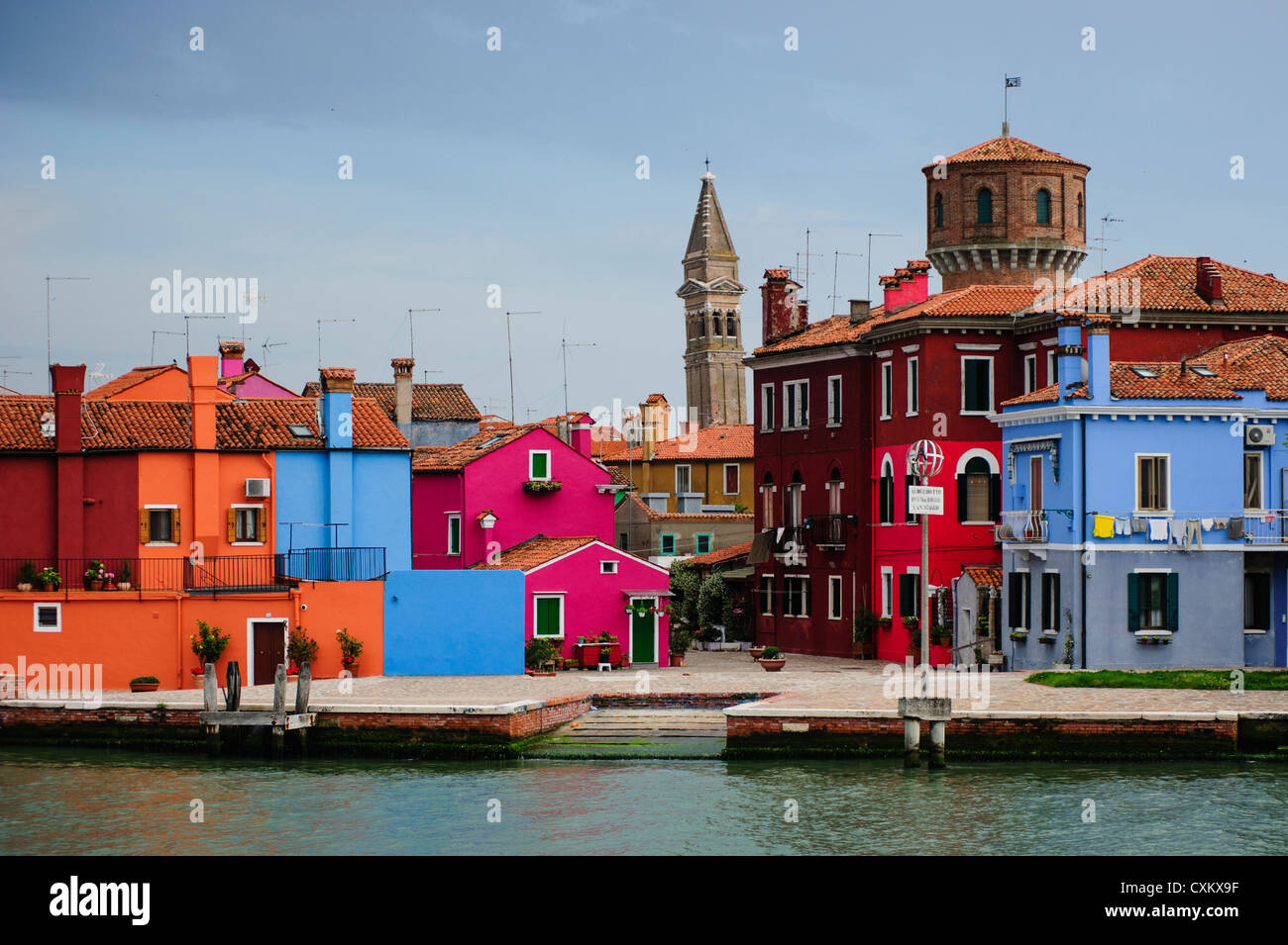 view of Burano, Venice, Italy Stock Photo