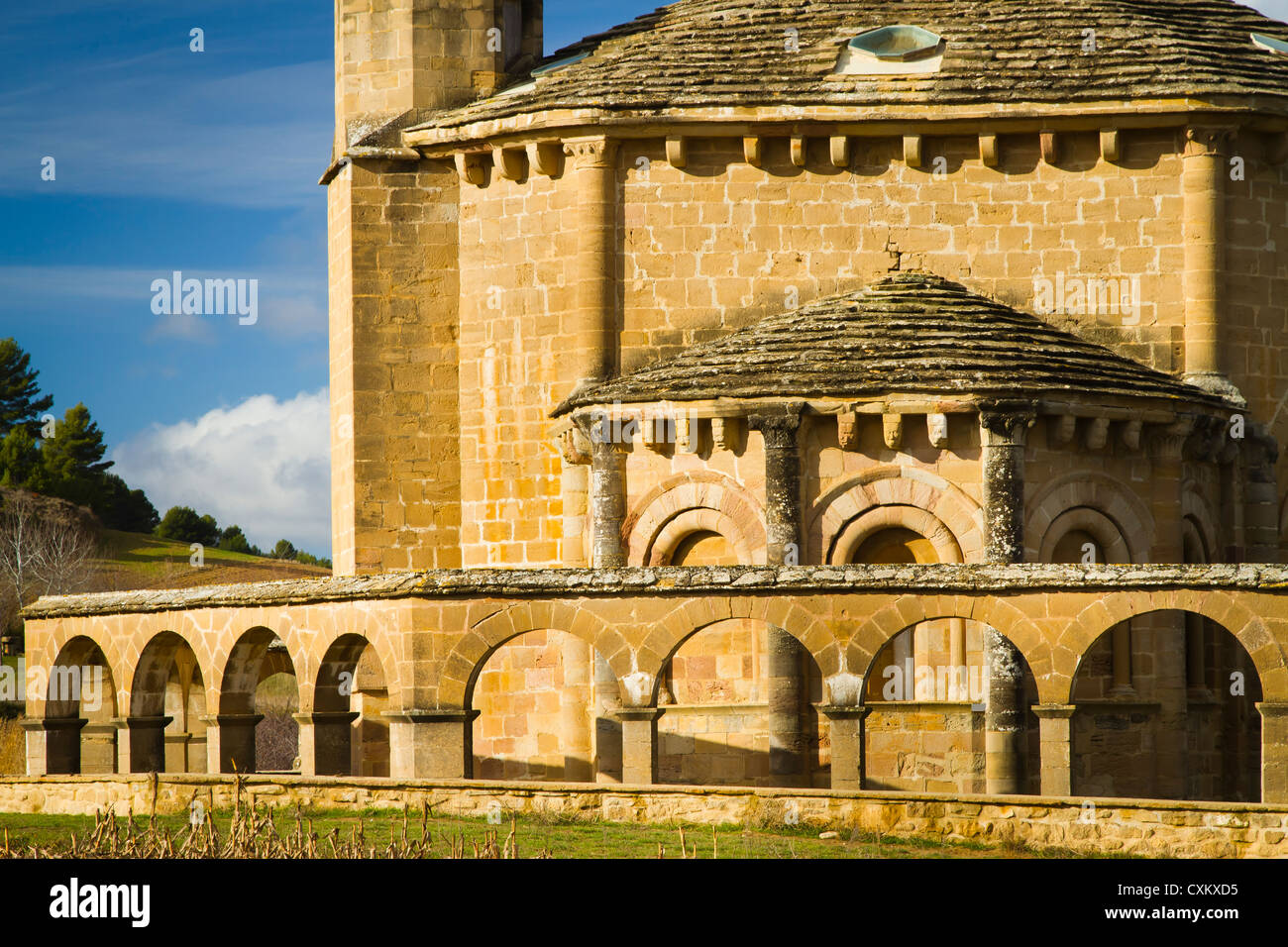 Church of Saint Mary of Eunate. Muruzabal, Navarre, Spain Stock Photo