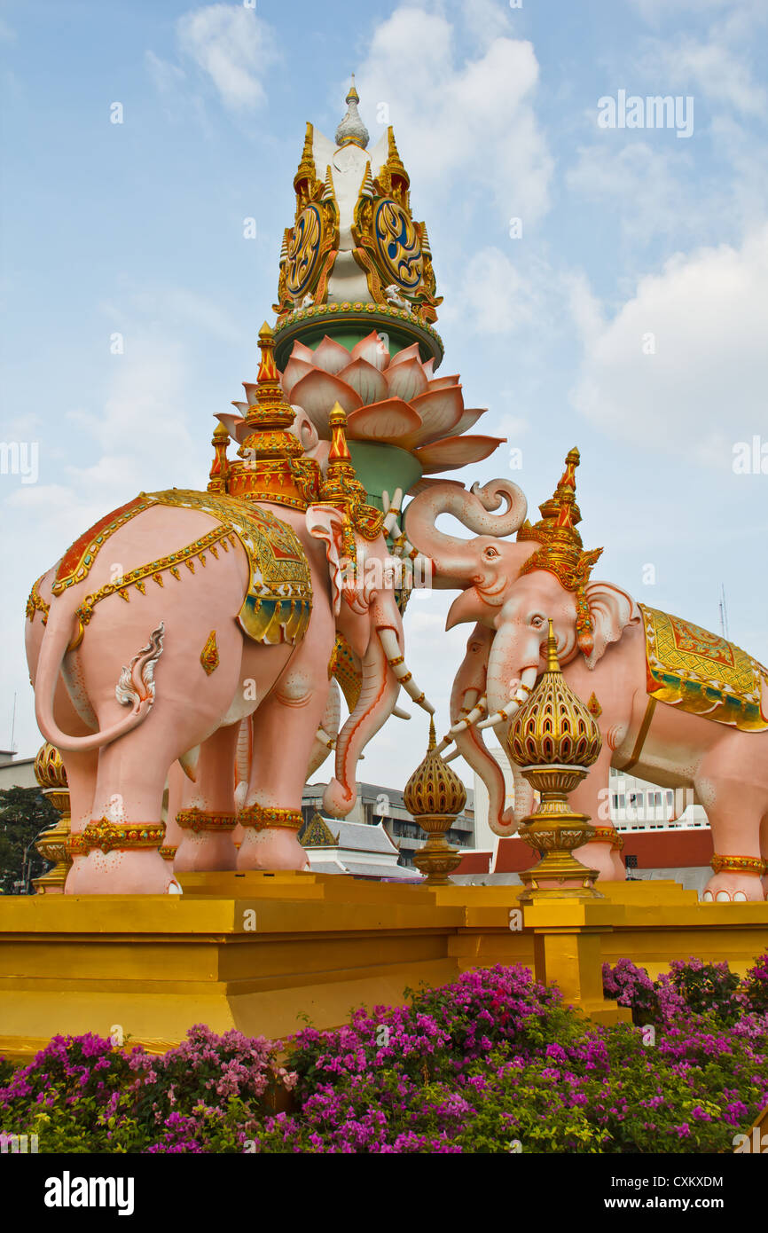 Statue of Elephant in Bangkok, Thailand Stock Photo