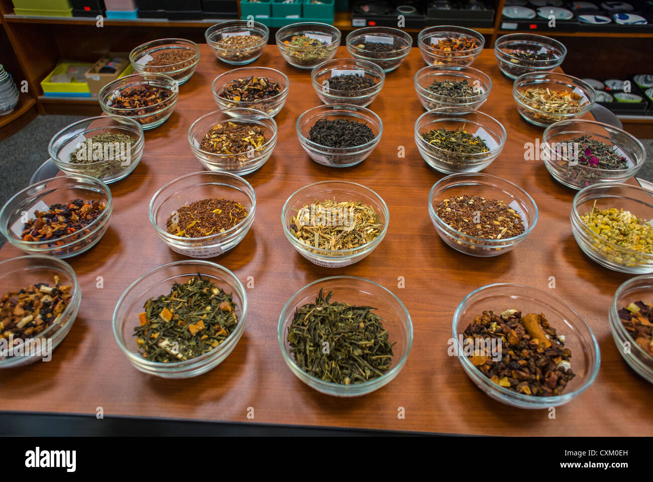 Chinatown New York City, NY, USA, Tea on Display in CHinese Traditional