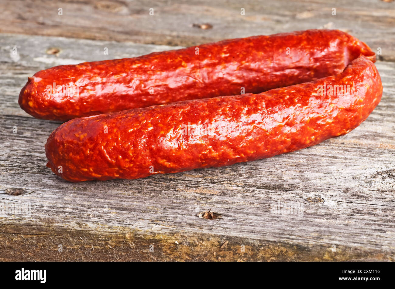 sausage Kabanos of Hungary Stock Photo