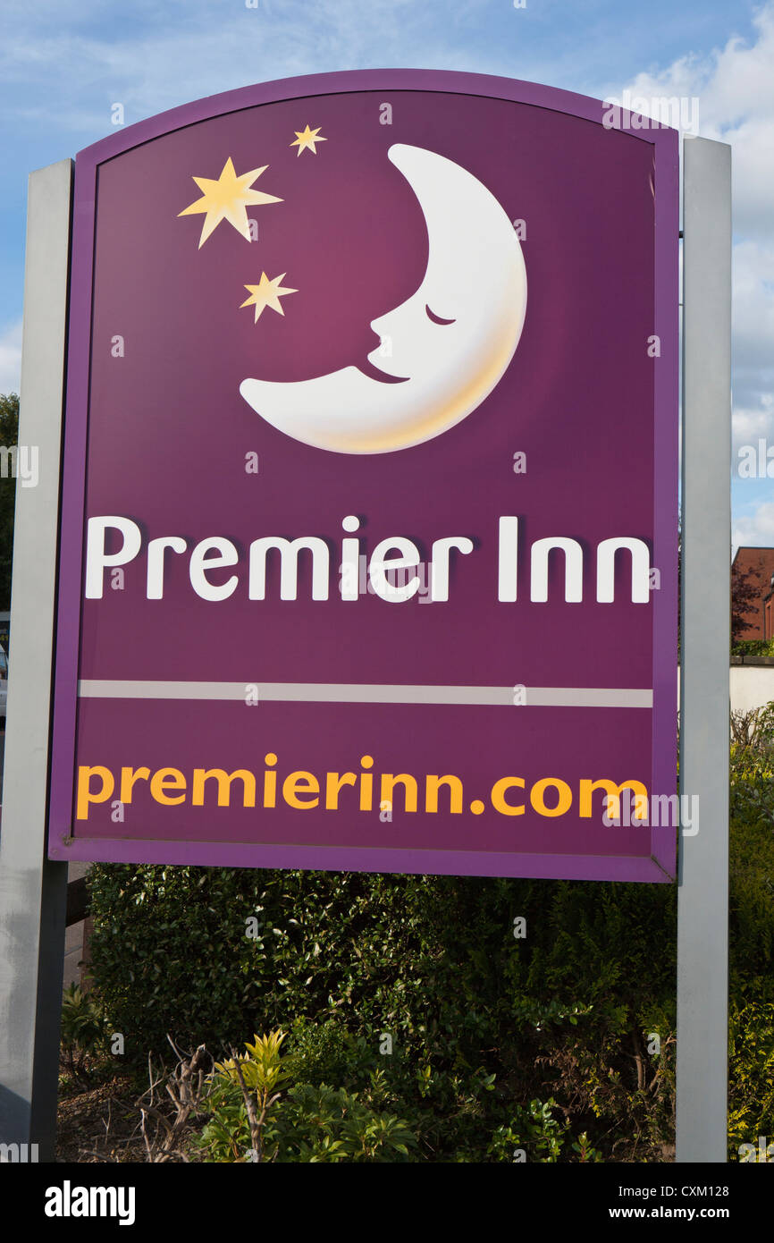 Premier Inn sign Milngavie near Glasgow Stock Photo