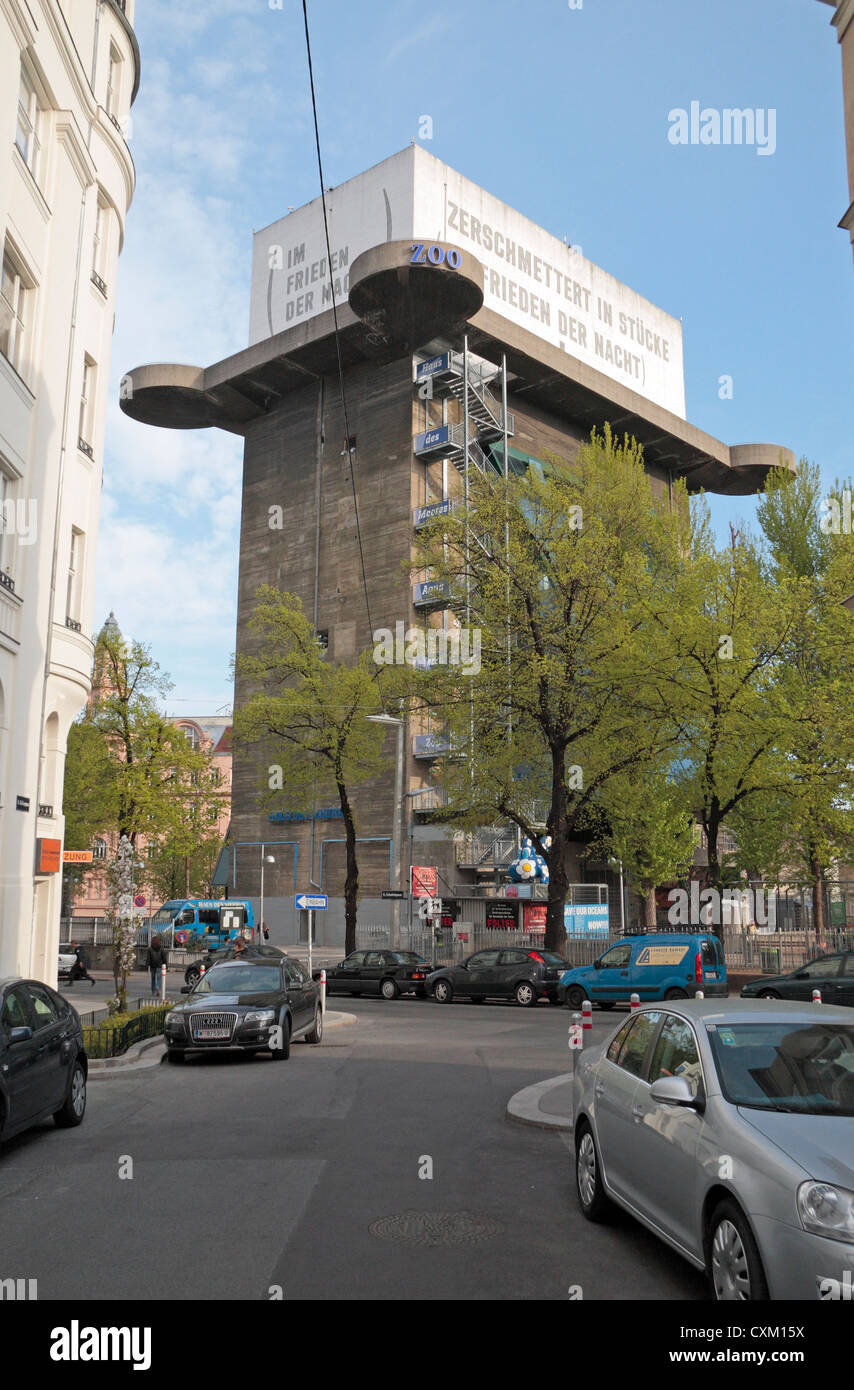 The Haus des Meeres public aquarium, a former German World War Two anti-aircraft flak tower in Esterhazypark, Vienna, Austria. Stock Photo