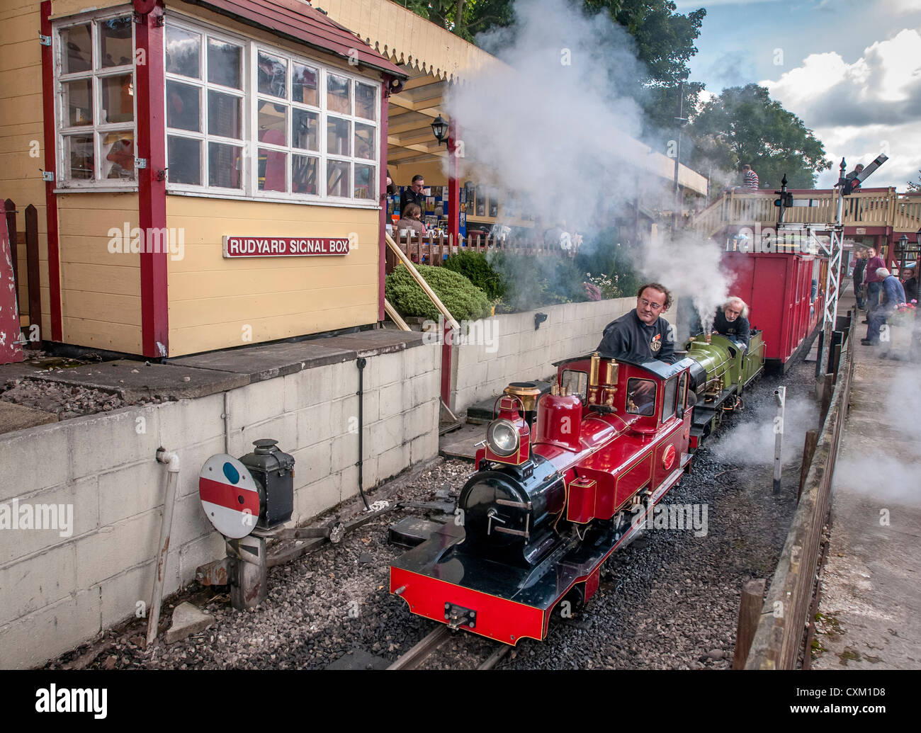 Rudyard Lake steam railway near Leek in Staffordshire. Stock Photo