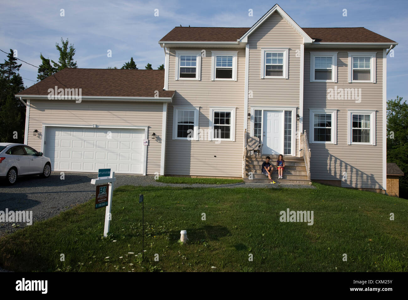 Canadian house in Lantz, Nova Scotia, Canada Stock Photo