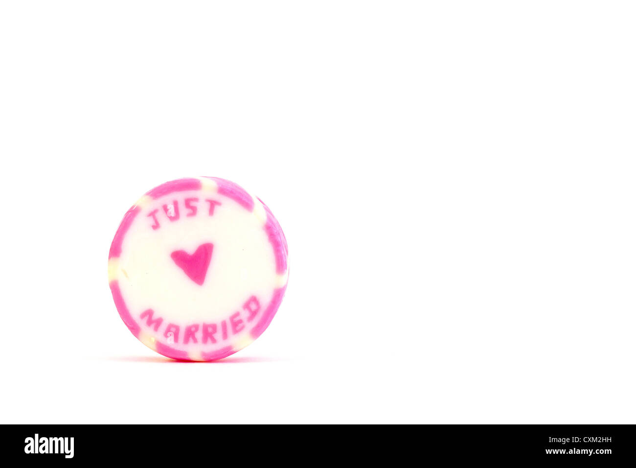 Just married candy isolated on white backgorund Stock Photo - Alamy