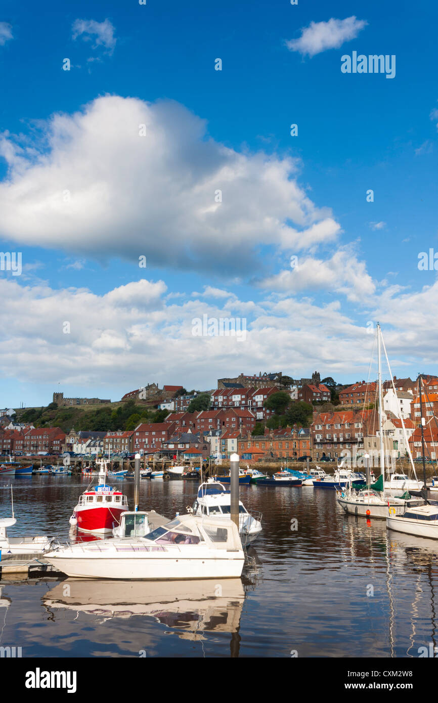 Boats and yachts moored in the Whitby marina Stock Photo - Alamy