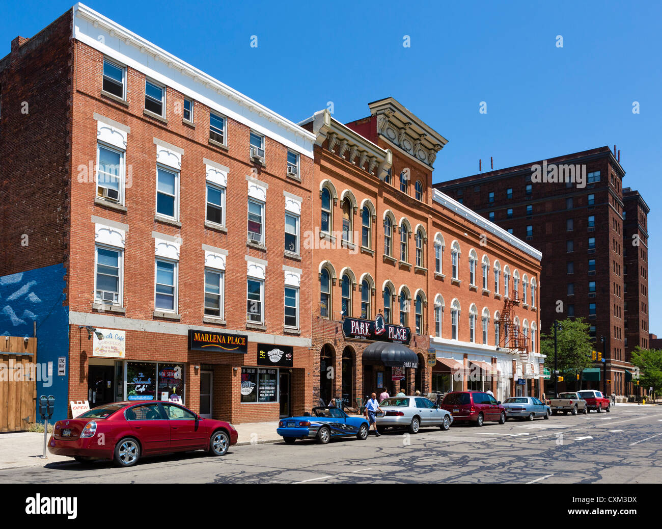 North Park Row in the town square of downtown Erie, Pennsylvania, USA