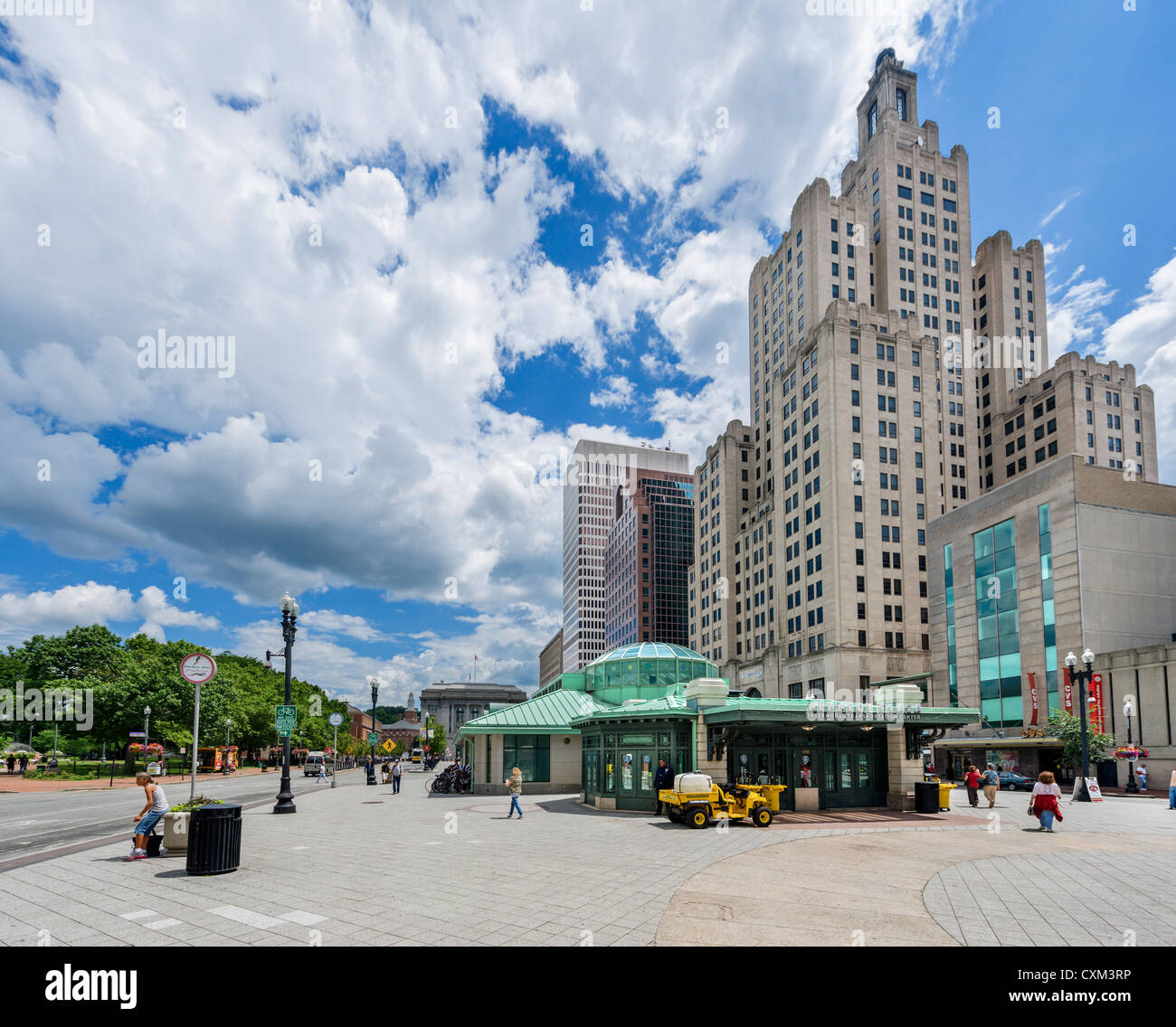 Kennedy Plaza in downtown Providence, Rhode Island, USA Stock Photo