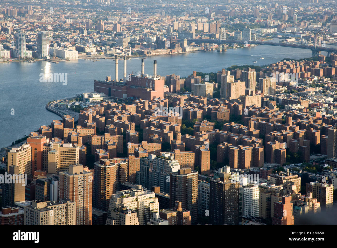Manhattan viewed from the observation deck of the Empire State Building in New York Stock Photo