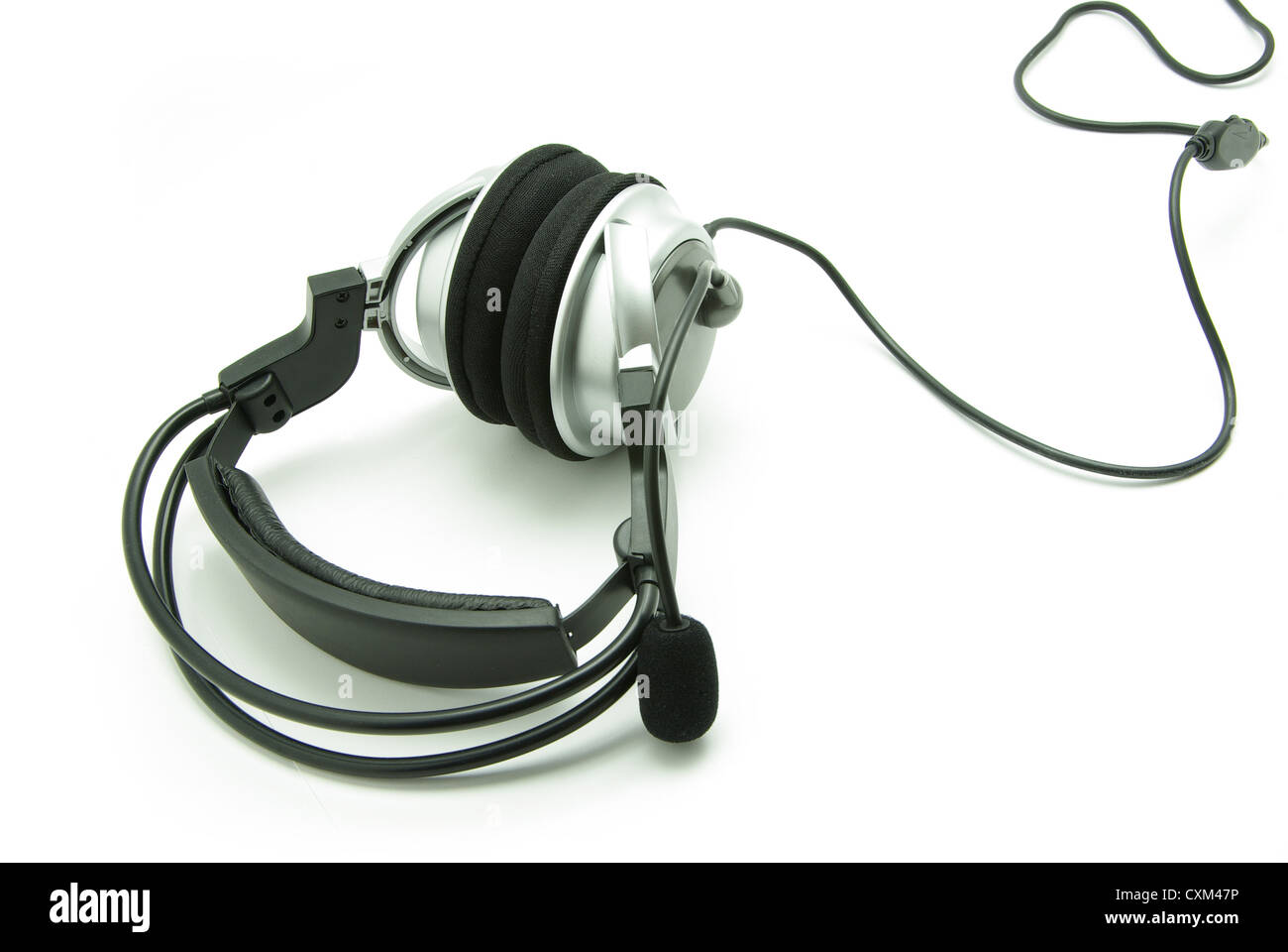 headphones isolated on a white background Stock Photo - Alamy