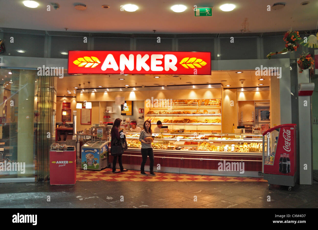 An Anker bakery store in the shopping area inside one of the Gasometer  buildings, Simmering, Vienna (Wien), Austria Stock Photo - Alamy
