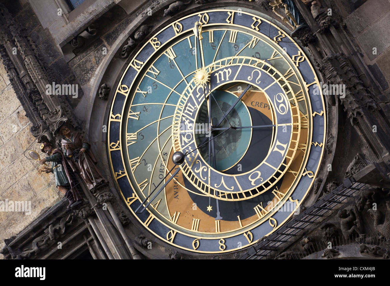 Astronomical clock prague old town square town hall time timepiece hi ...