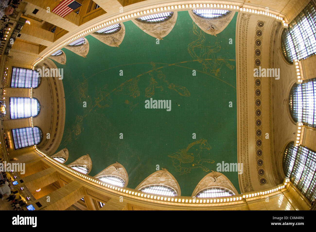The ceiling of the Grand Central Station in New York Stock Photo