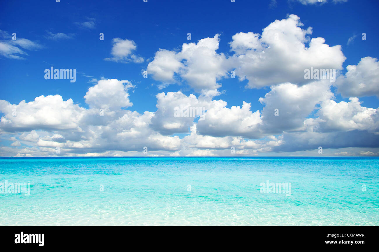 beautiful beach and tropical sea Stock Photo