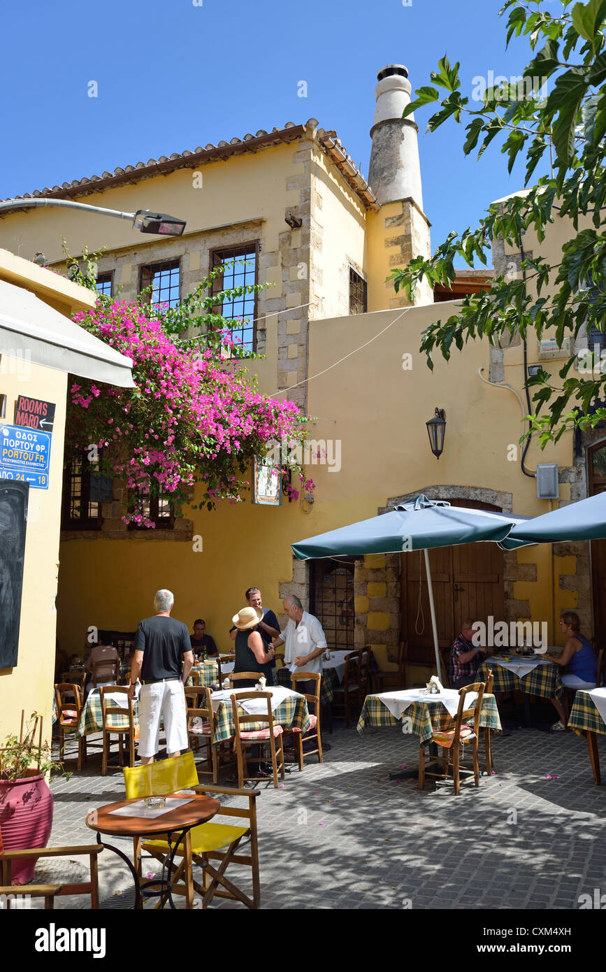Outdoor Restaurant In Old Town Chania Chania Region Crete Crete outdoor-restaurant-in-old-town-chania-chania-region-crete-crete