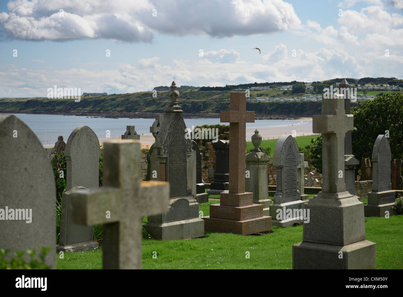 st andrews cathedral cemetery scotland Stock Photo