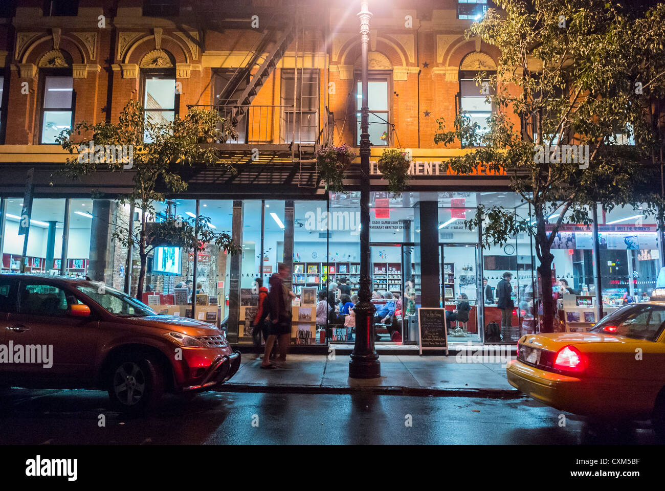 New York City, NY, USA, Street Scenes, Lower East Side Museum, at night
