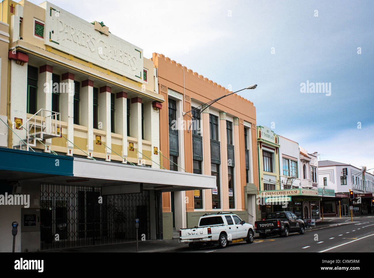 Art Deco Architecture Napier New Zealand Stock Photo Art Deco Architecture Napier New Zealand Stock Photo