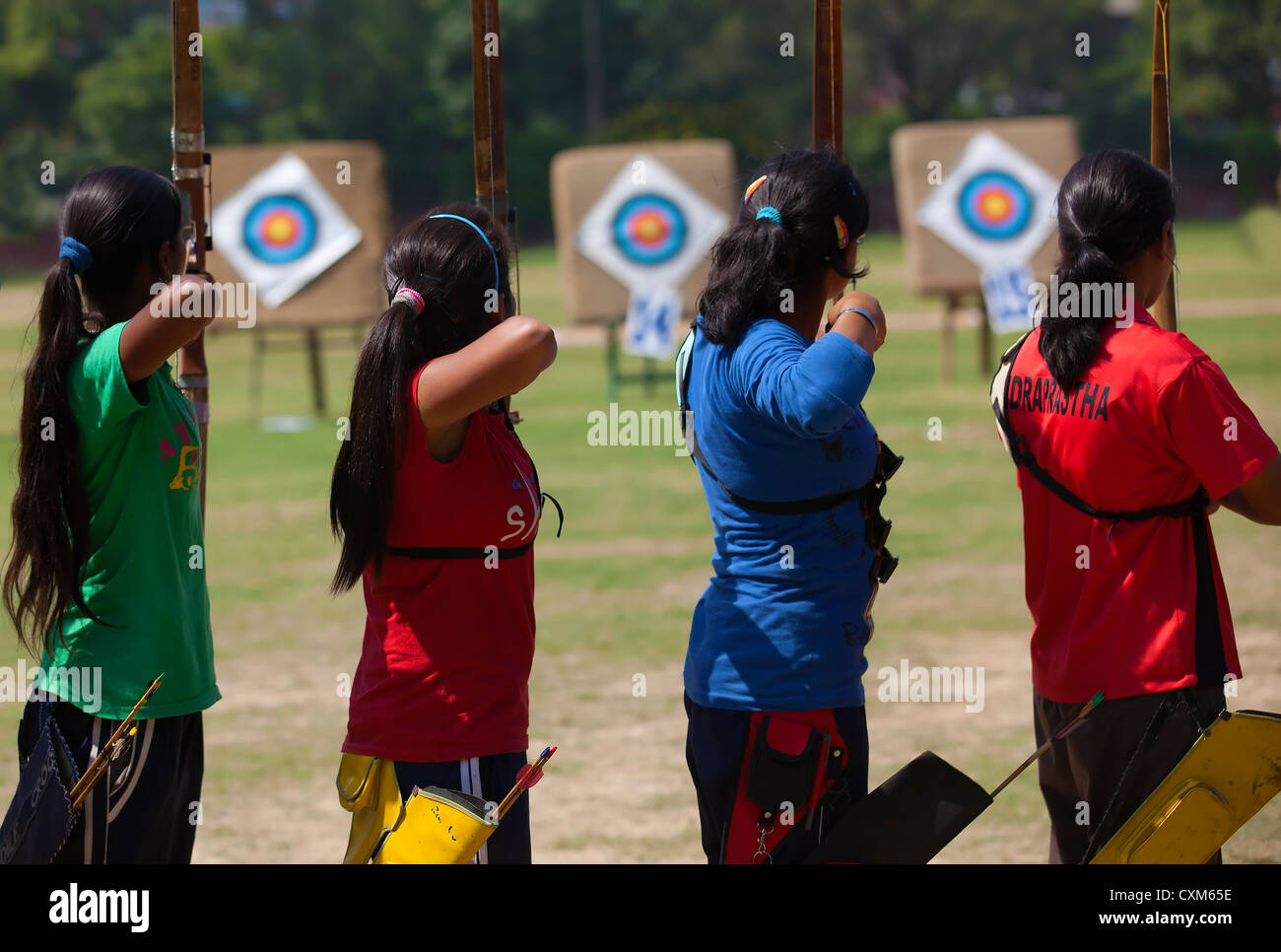 Archery compaction Stock Photo