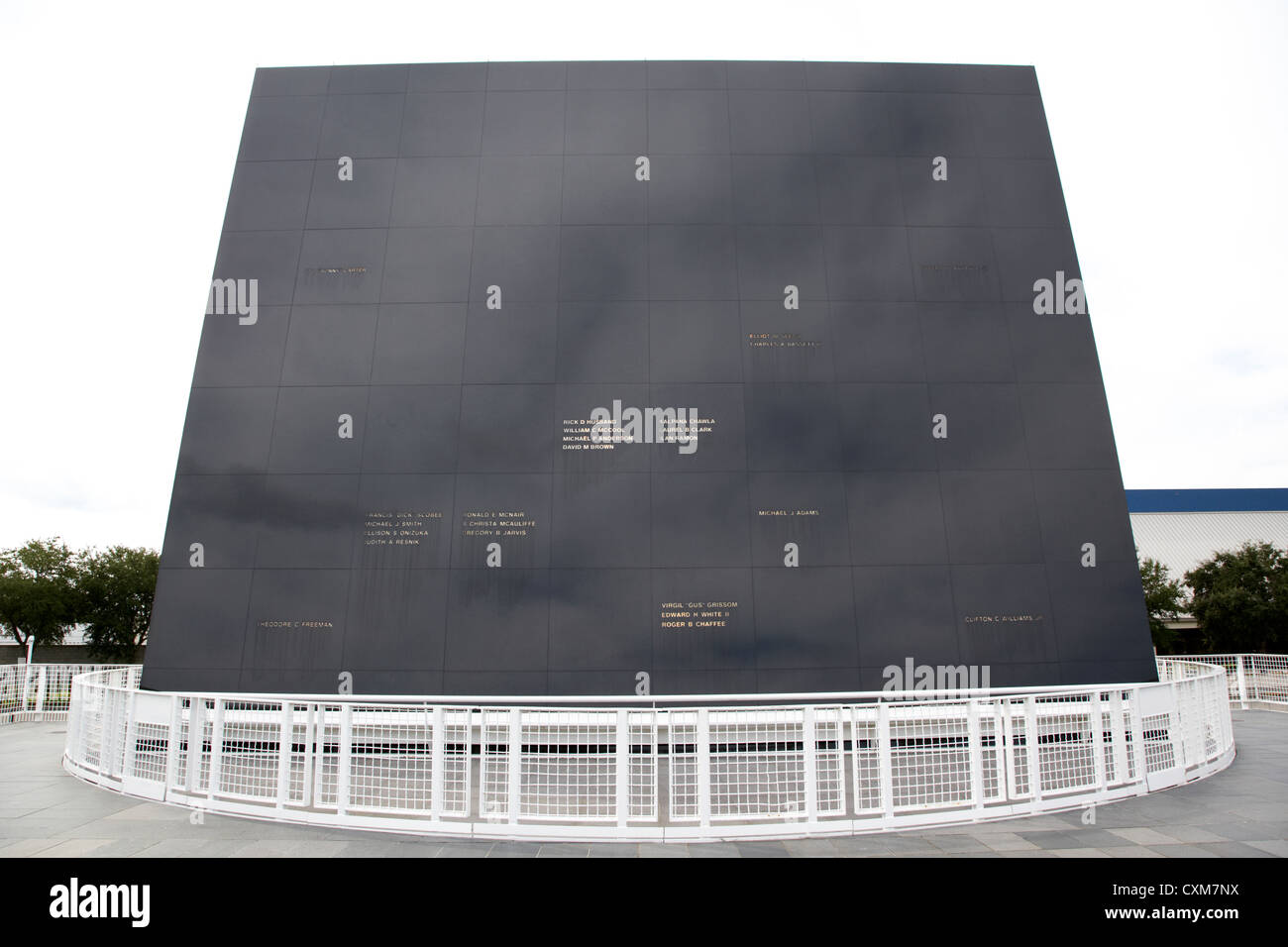 the space mirror memorial at the Kennedy Space Center Florida USA Stock Photo