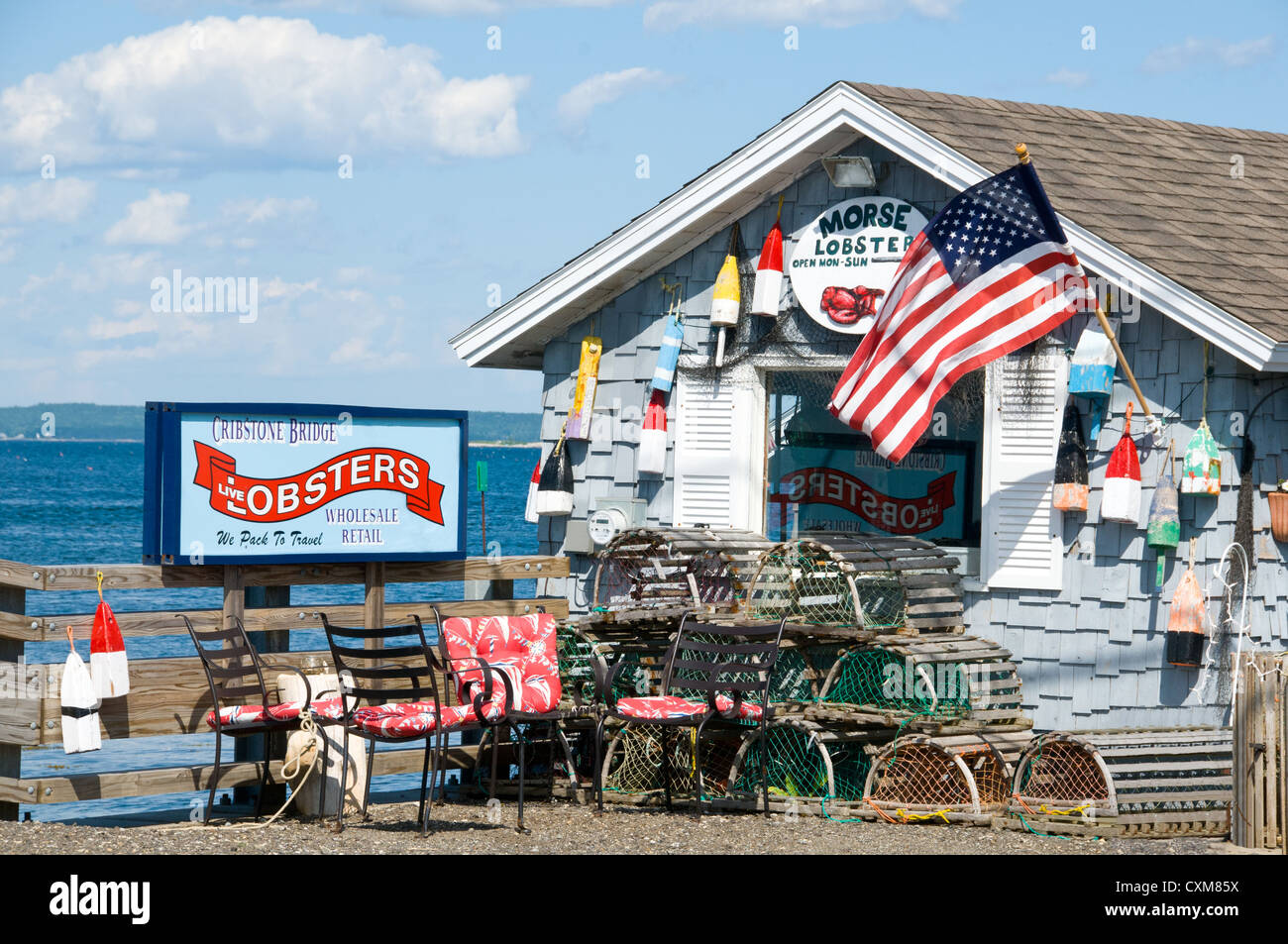 Lobster Shack Bailey Island Cumberland Maine USA Stock Photo Alamy