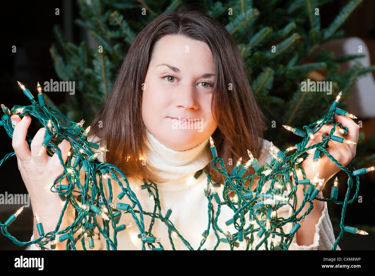 Christmas tree lights Stock Photo Alamy Christmas tree lights Stock Photo Alamy