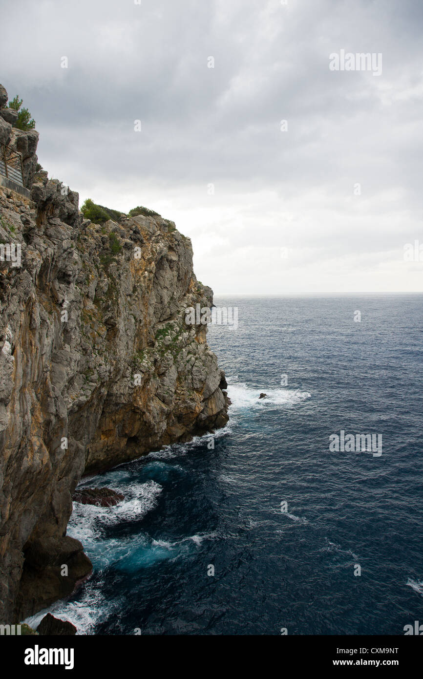 The Norhwestern coast of the Spanish island Mallorca, The Tramuntana mountains Stock Photo
