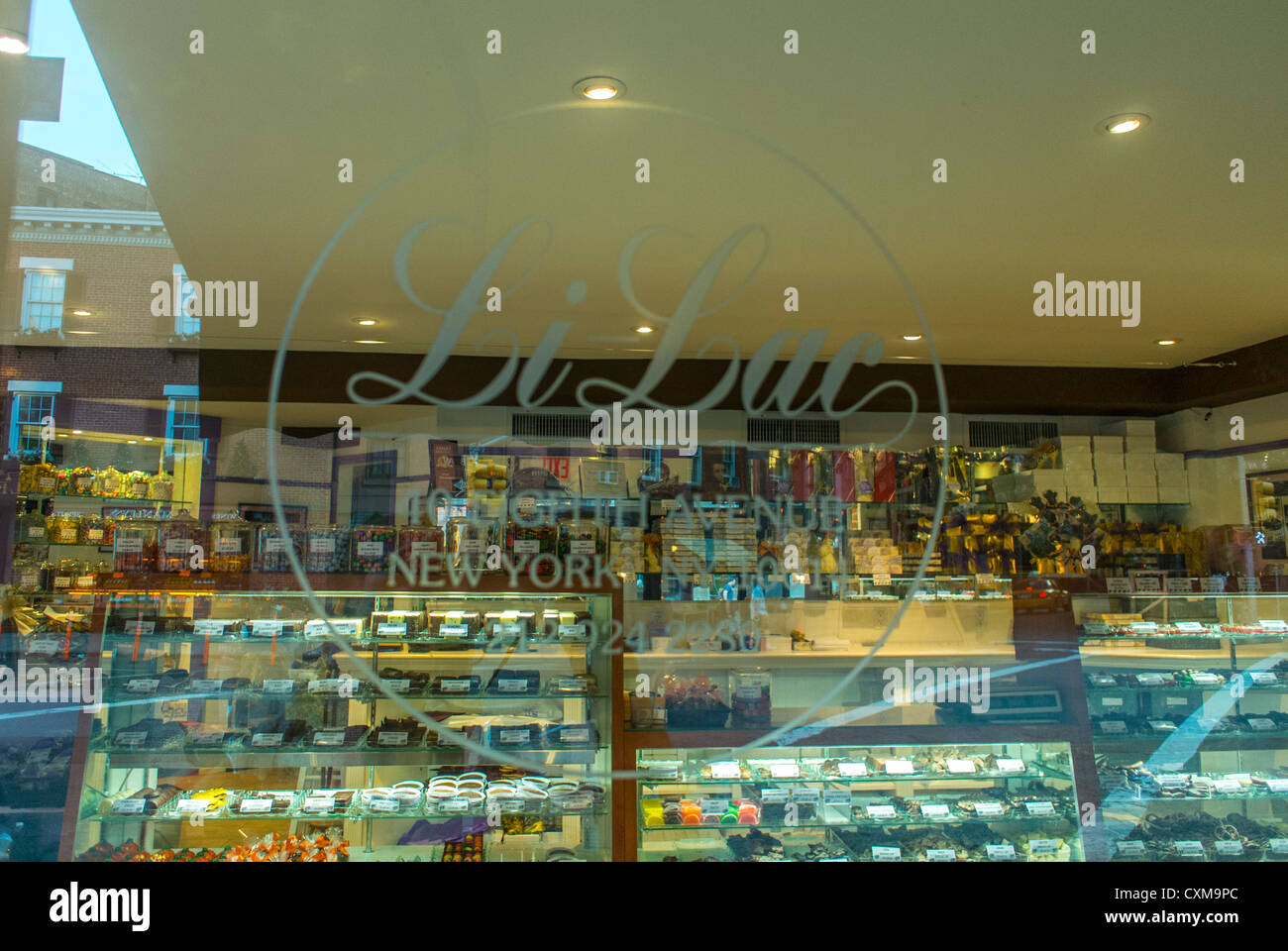 New York City, NY, USA, American Chocolate Shop, "Li Lac" in Greenwich Village, Manhattan Stock