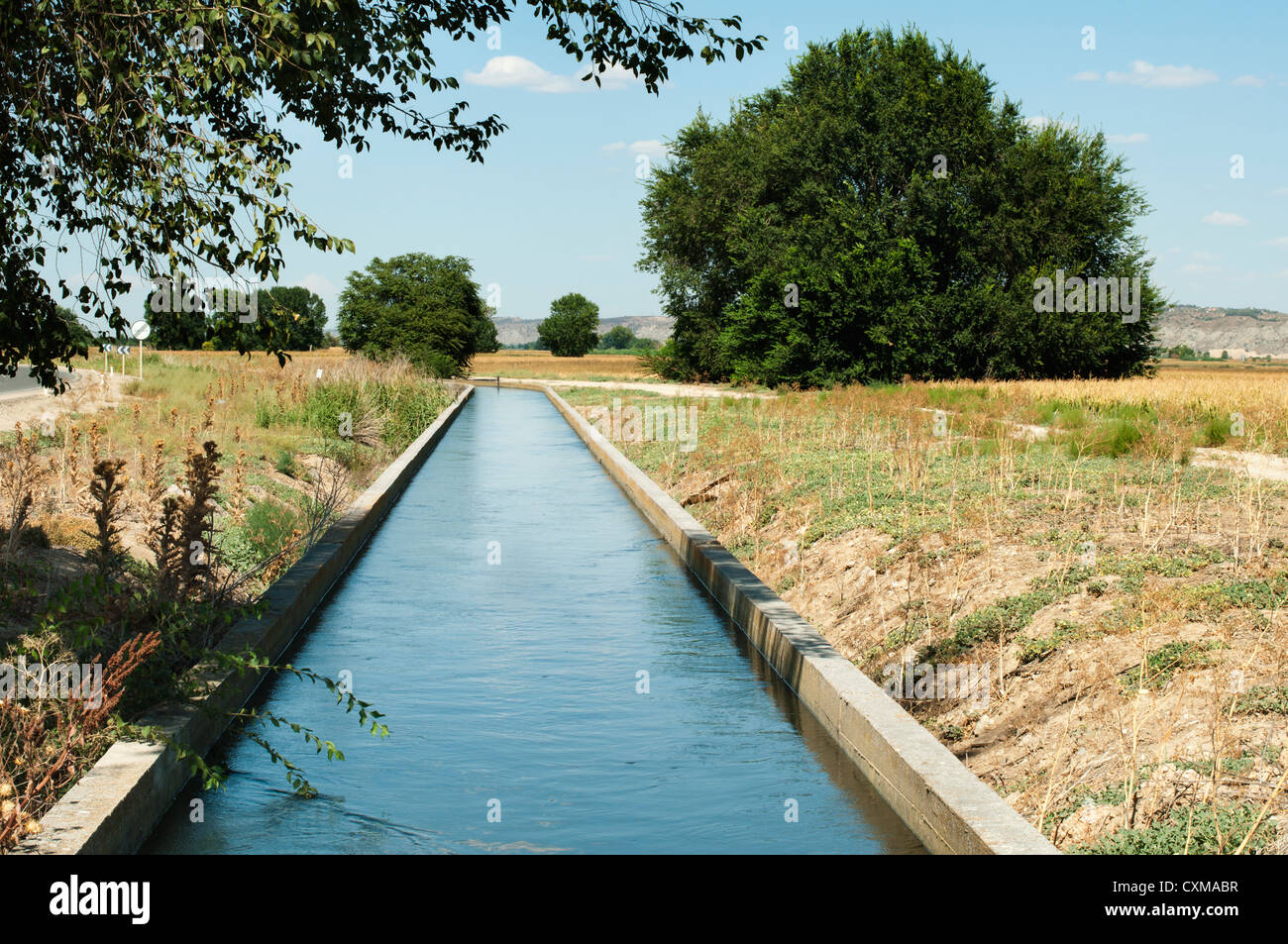 Irrigation canal in the field Stock Photo Alamy