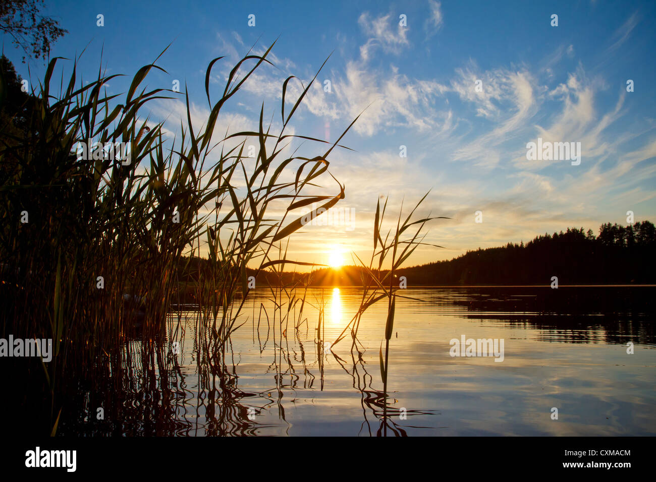 Beautiful sunrise over wild red hi-res stock photography and images - Alamy