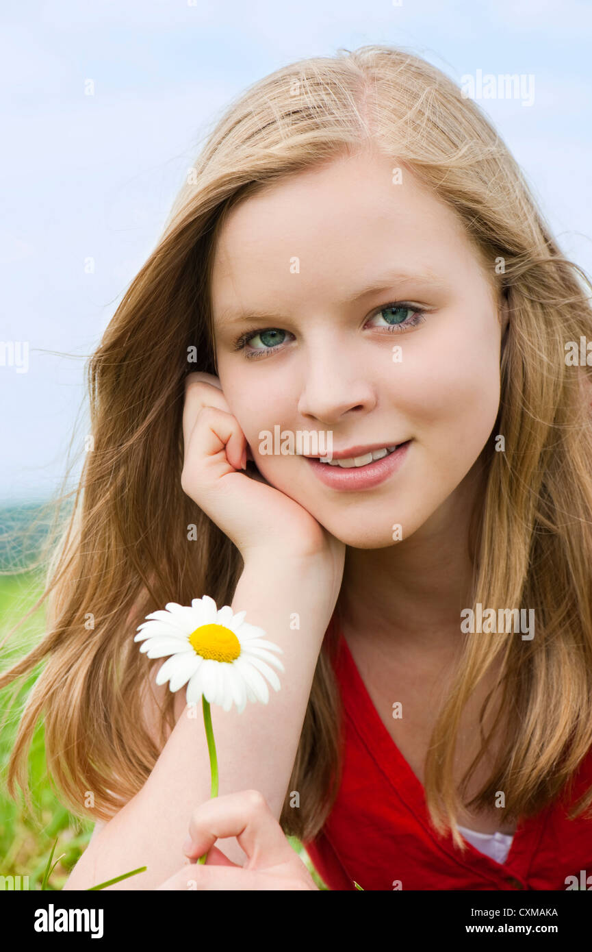 Girl in the summer Stock Photo Alamy