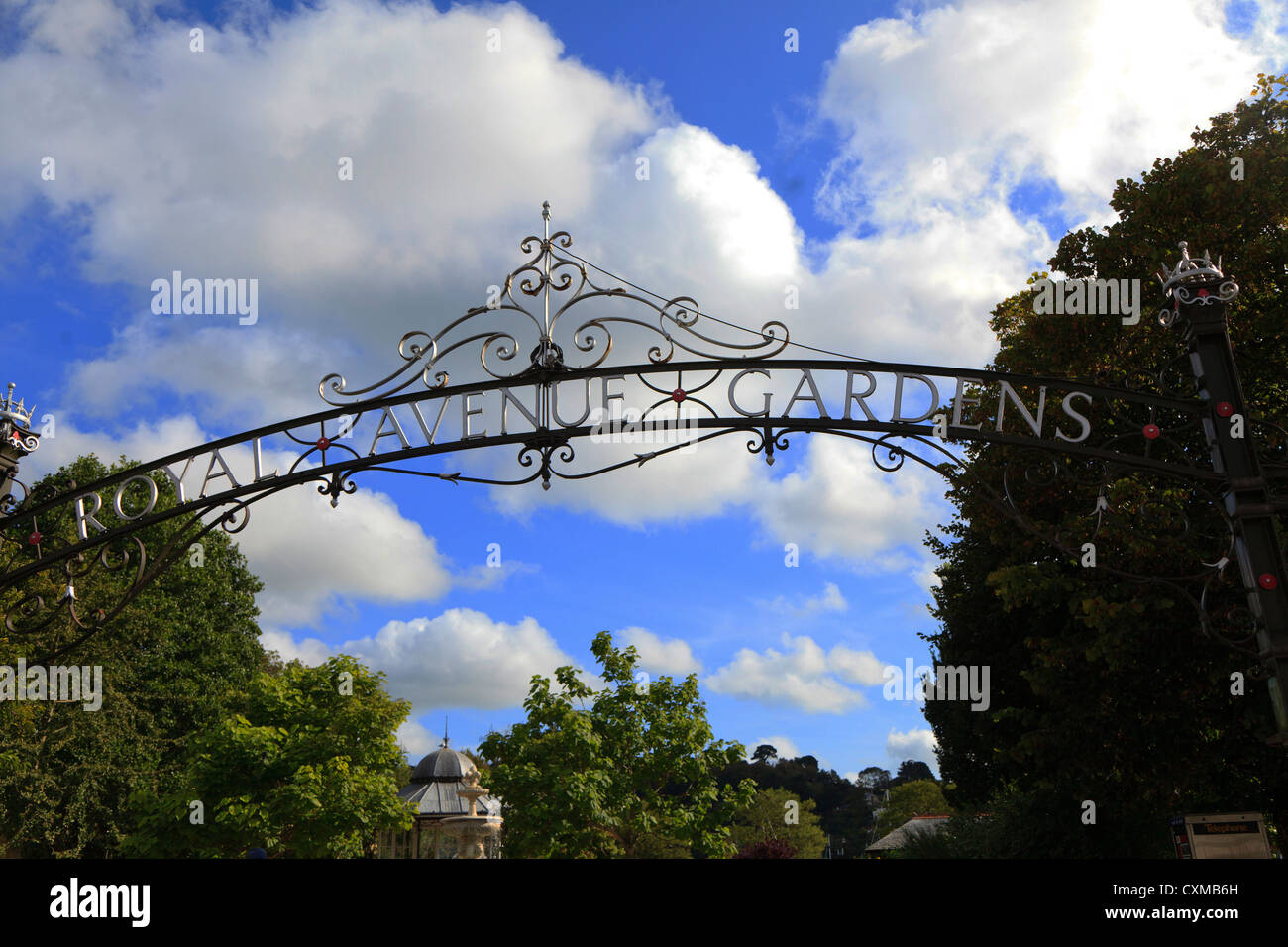 Royal Avenue Gardens Dartmouth Stock Photo Alamy