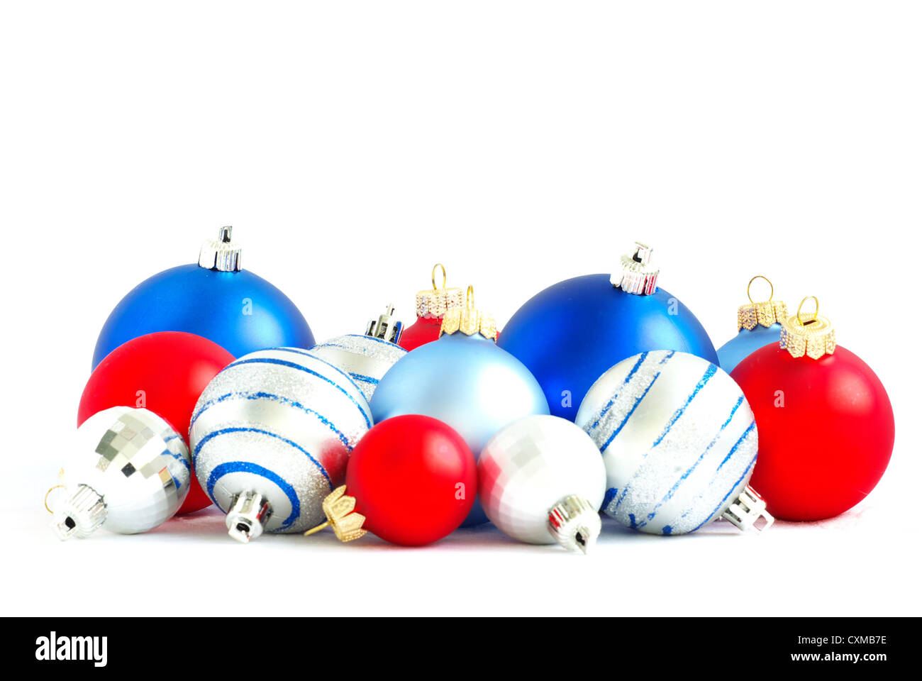 christmas balls isolated on the white background Stock Photo