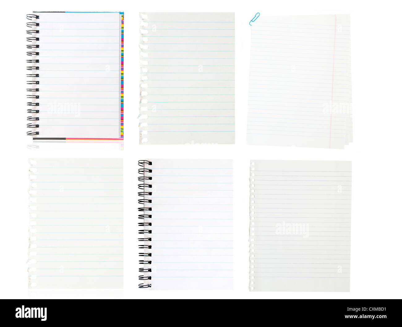A page ripped off from the notebook Stock Photo - Alamy