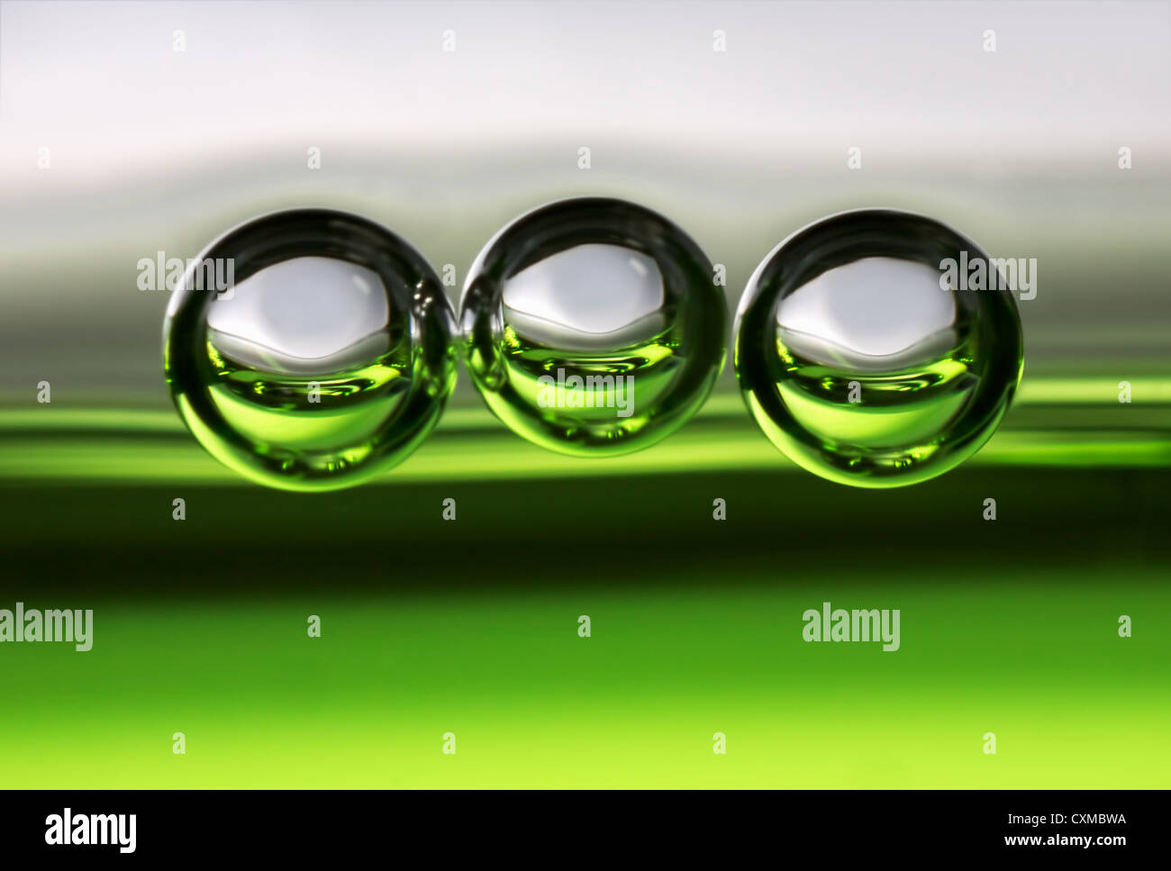 three bubbles in a drink Stock Photo Alamy