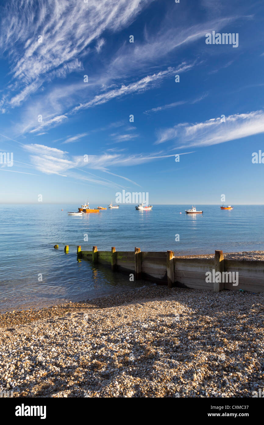 The shingle beach at Selsey Bill West Susses England UK Stock Photo