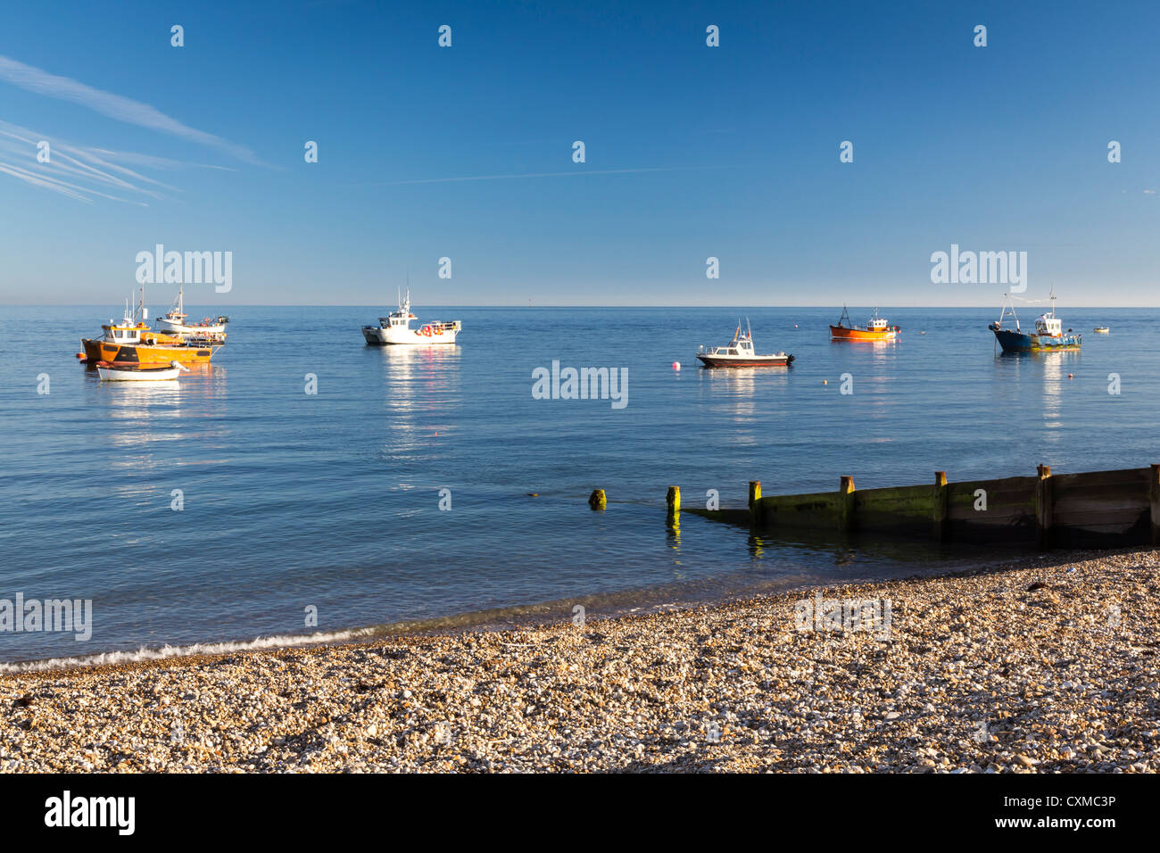 The shingle beach at Selsey Bill West Susses England UK Stock Photo