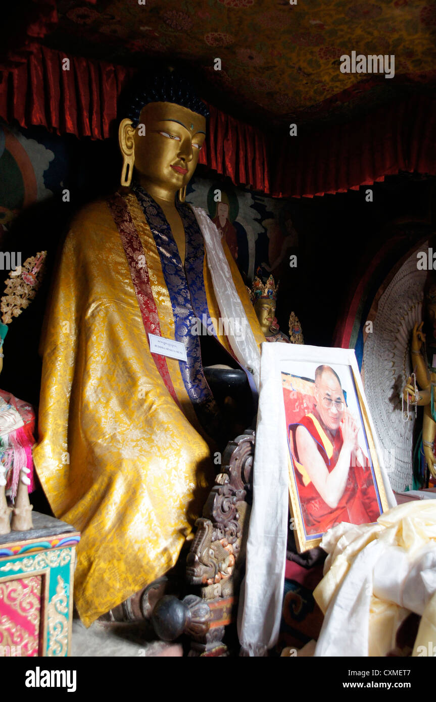 buddha, rizong monastery, jammu and kashmir, india Stock Photo
