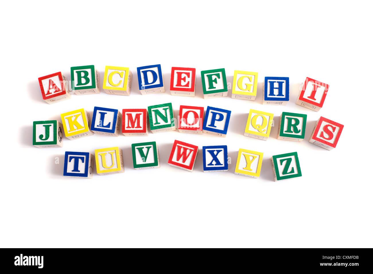 A child’s alphabet blocks on a white background Stock Photo - Alamy