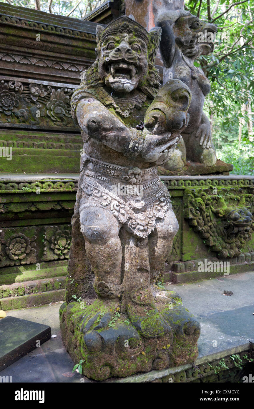 Statue in Monkey Forest, Ubud, Bali Stock Photo Alamy