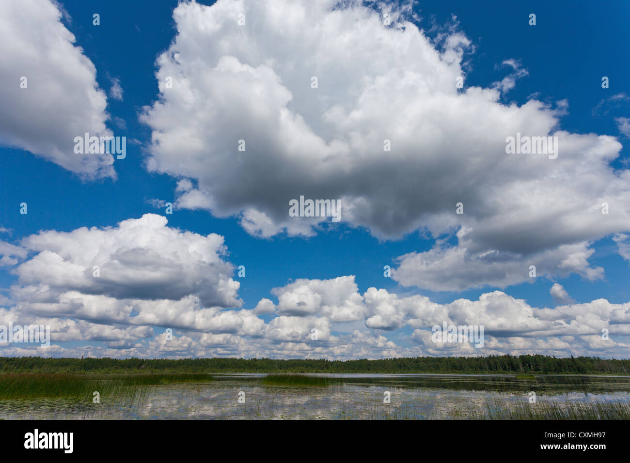 Beautiful landscape with blue sky and clouds Stock Photo - Alamy