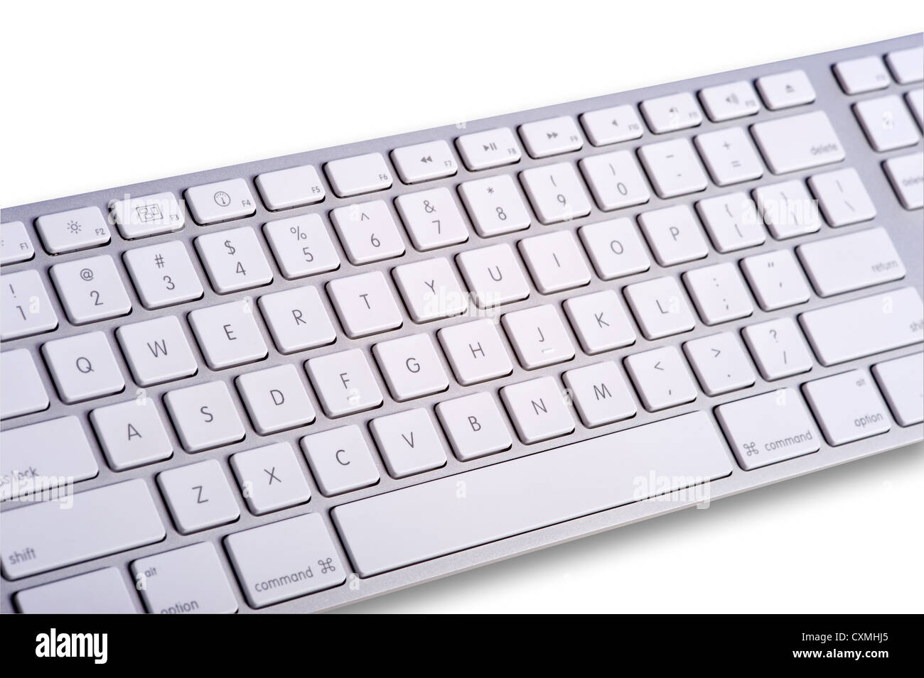 A modern computer keyboard on a white background Stock Photo - Alamy