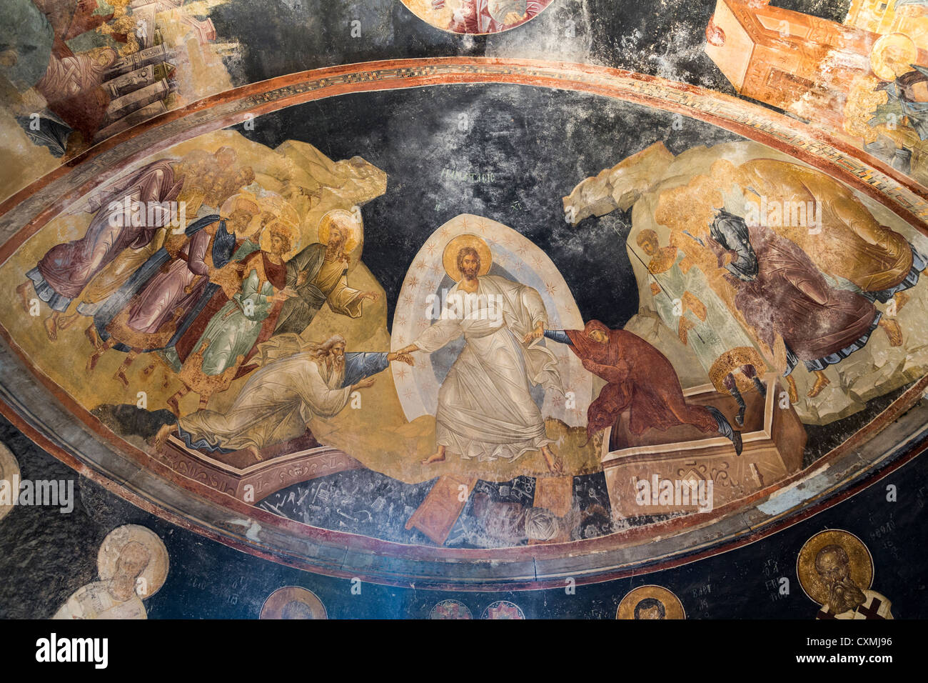 the Anastasis fresco, the Church of the Holy Saviour in Chora, Kariye Jami,  Istanbul, Turkey Stock Photo - Alamy