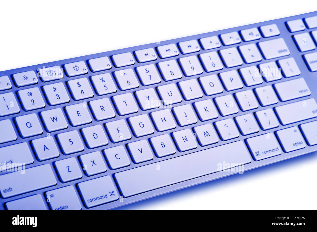 A modern computer keyboard on a white background Stock Photo Alamy