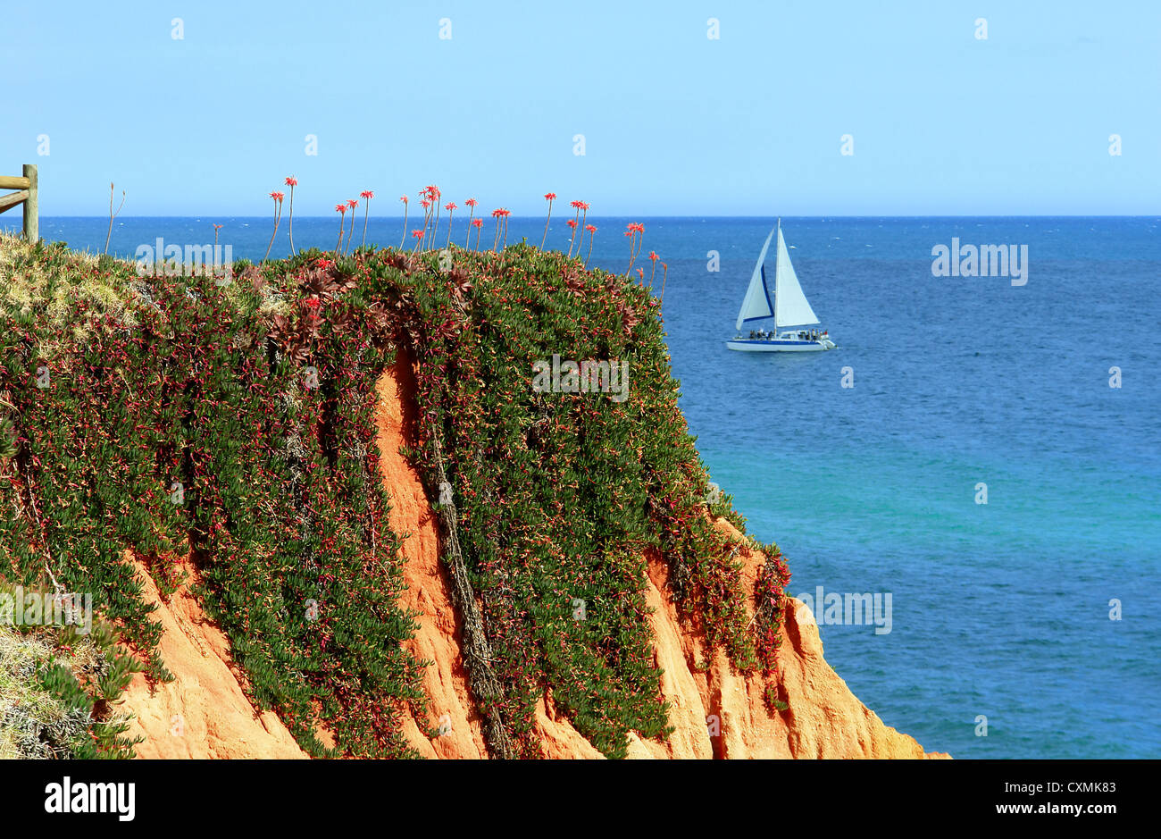 Algarve seashore cliff scenery, Portugal Stock Photo - Alamy