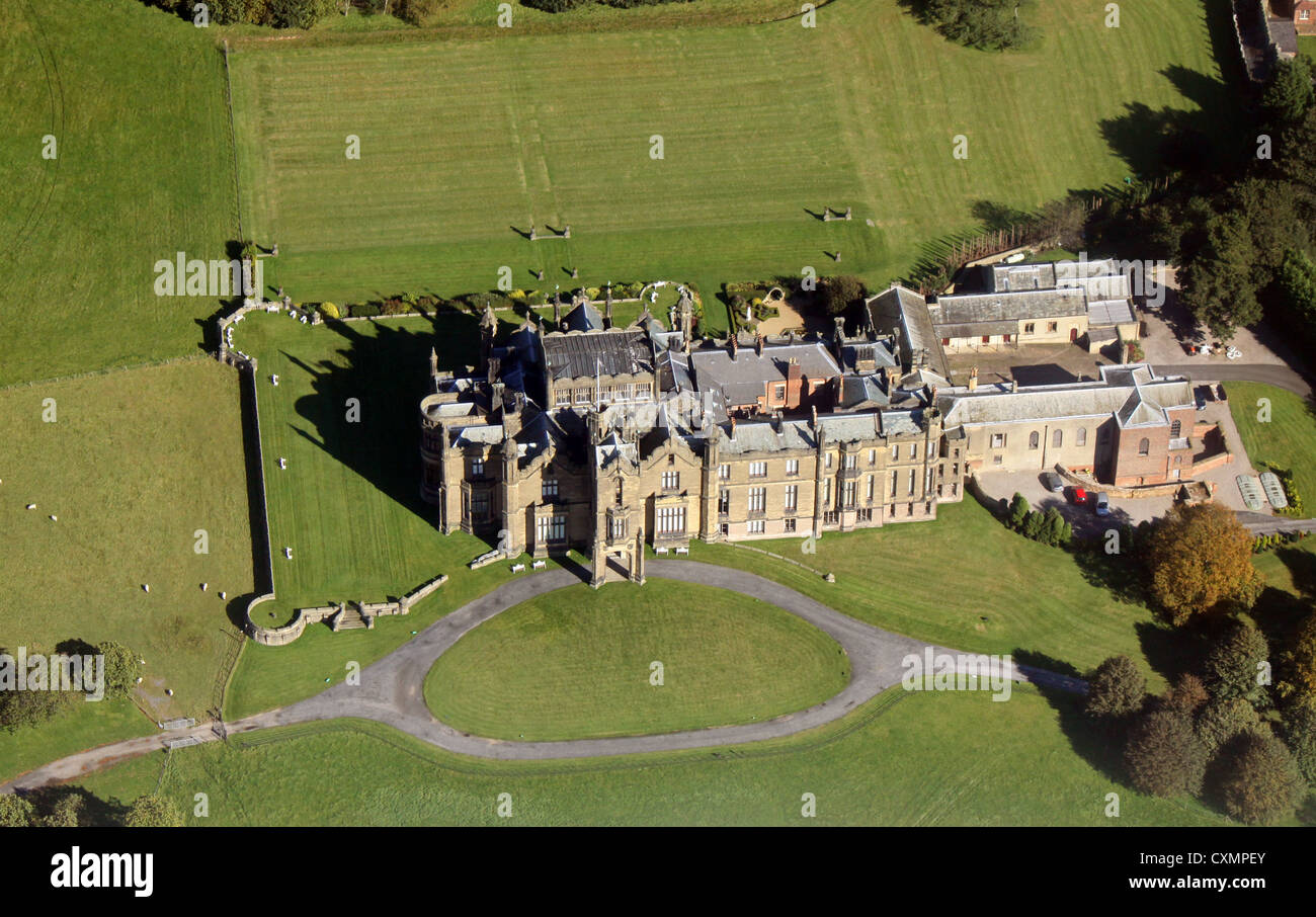 aerial view of Allerton Park near Knaresborough, North Yorkshire Stock